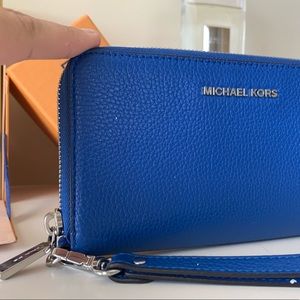 Deep blue MK wristlet